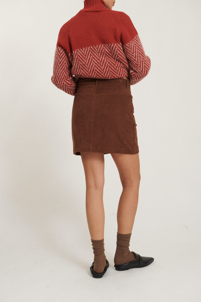 Basic Apparel Cherry Skirt Skirts 710 Bison
